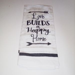 "LOVE Builds a Happy Home" towels